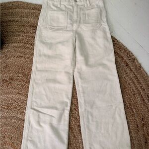 Reformation Cream Corduroy Jeans